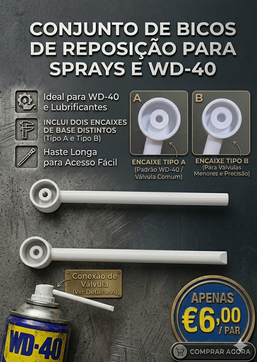 Bicos de Reposição para Sprays e WD-40